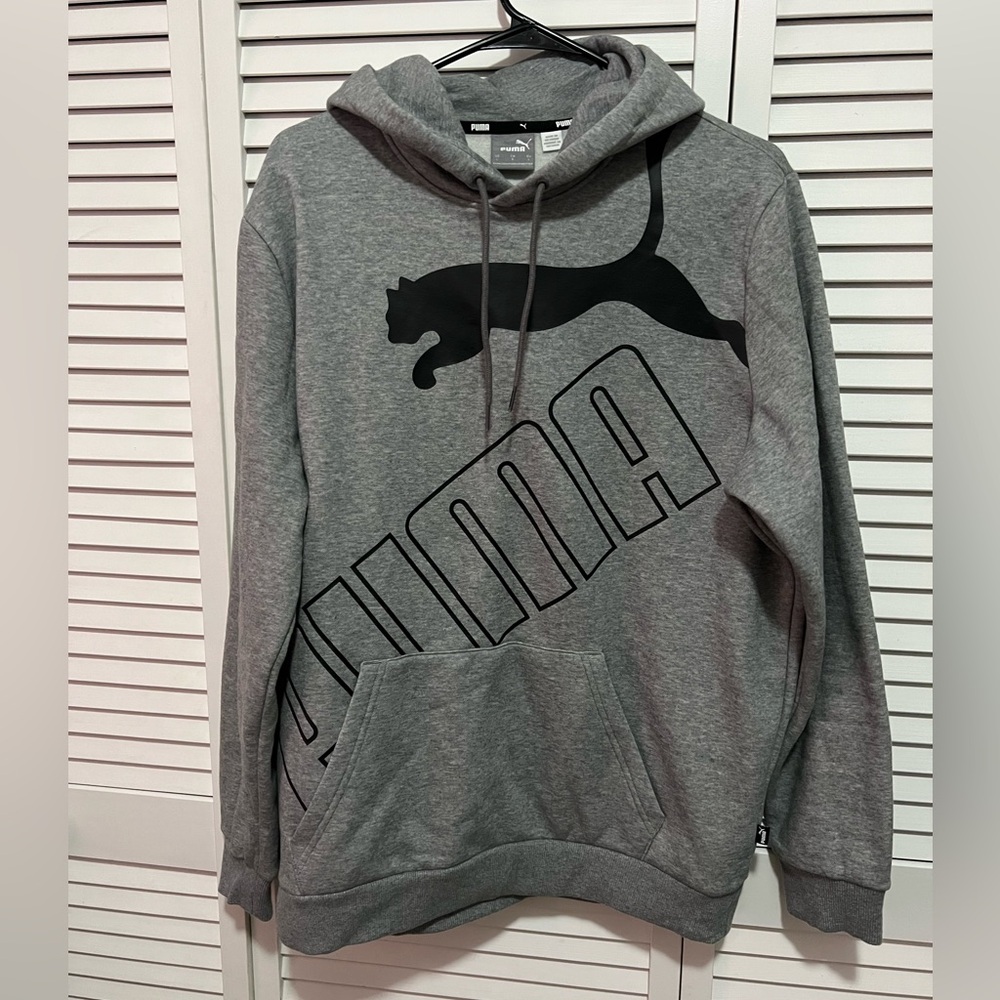 Puma Gray Hoodie with Logo Puma